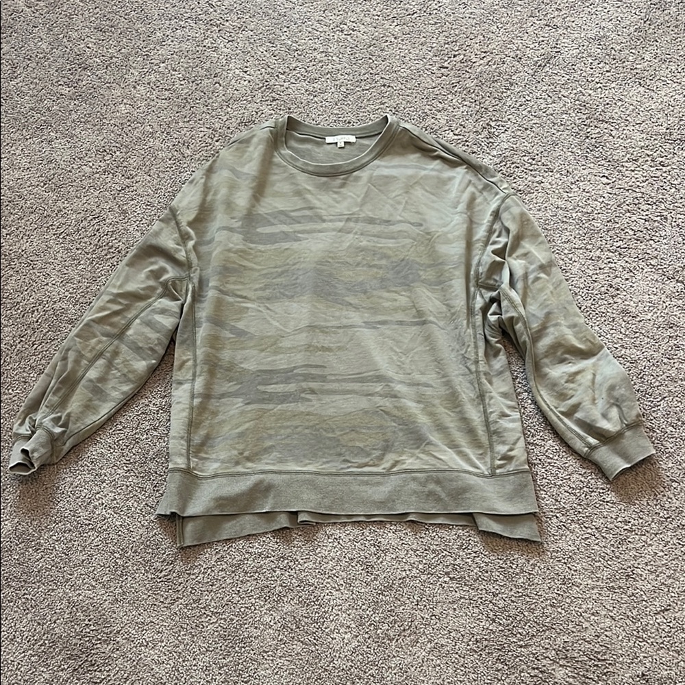 Z Supply Camo Long Sleeve Oversized Shirt - Size Medium